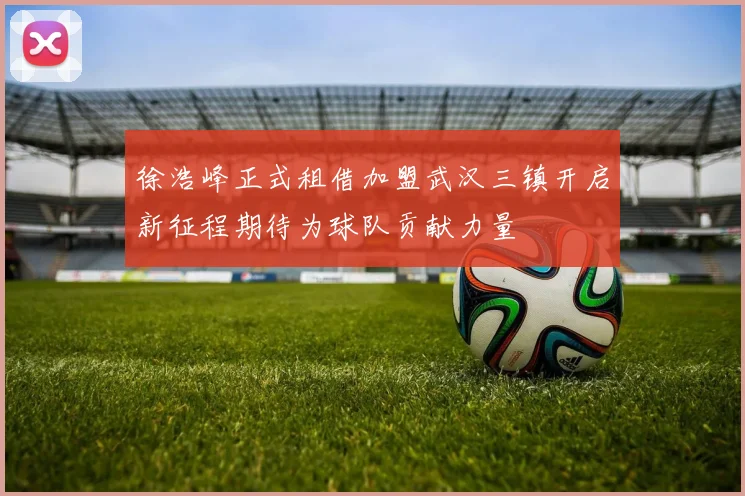 徐浩峰正式租借加盟武汉三镇开启新征程期待为球队贡献力量